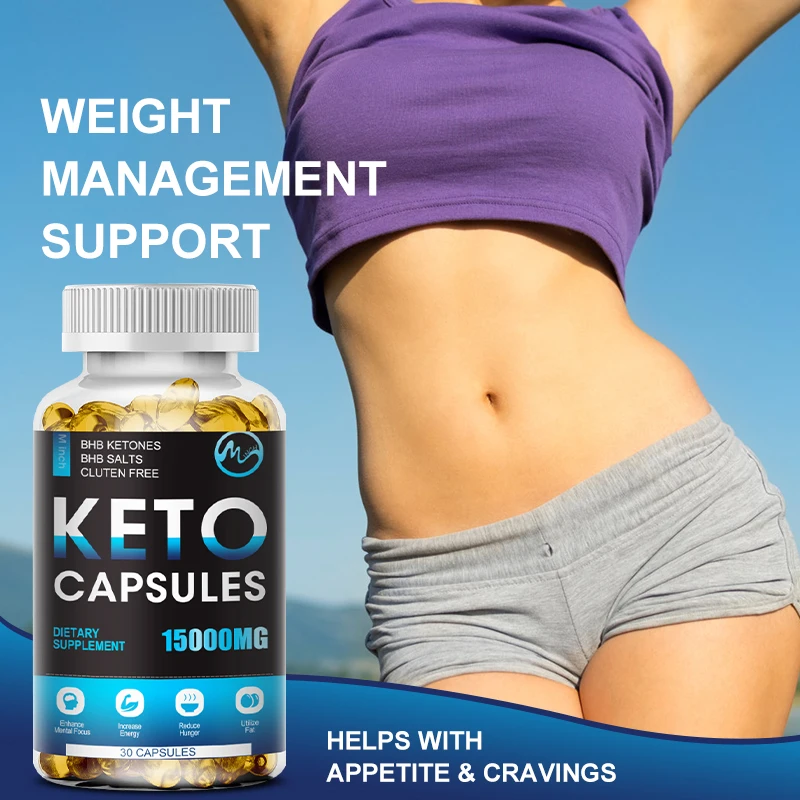 Natural Keto Capsules Ketogenic Diet Malic Acid for Keep Fitness, Burn Fat ,weight Management Improve Immunity for Men and Women