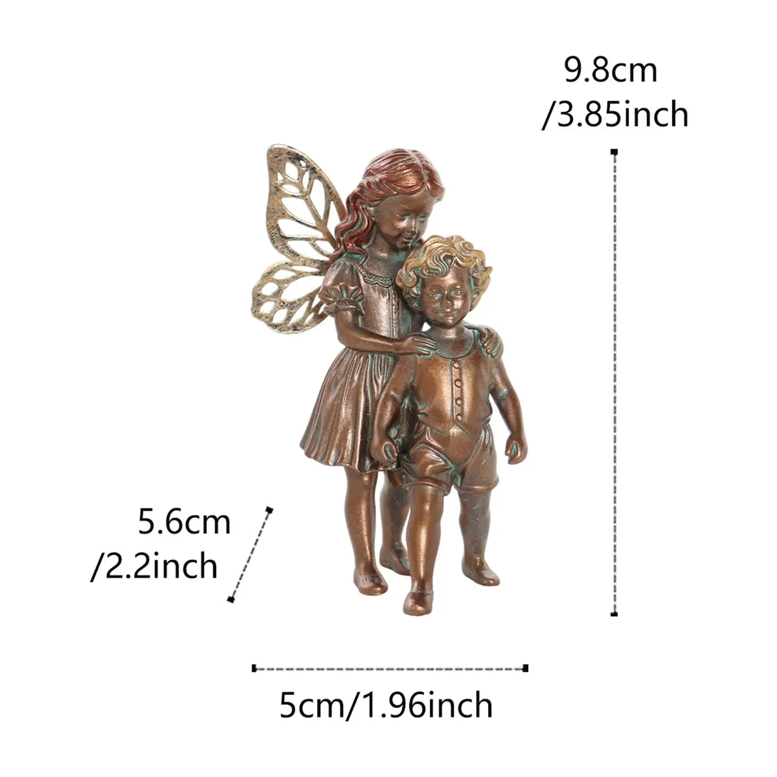 Outdoor Fairy Figurine Resin Garden Statue Decorative Ornament for Lawn Patio and Gift Collection