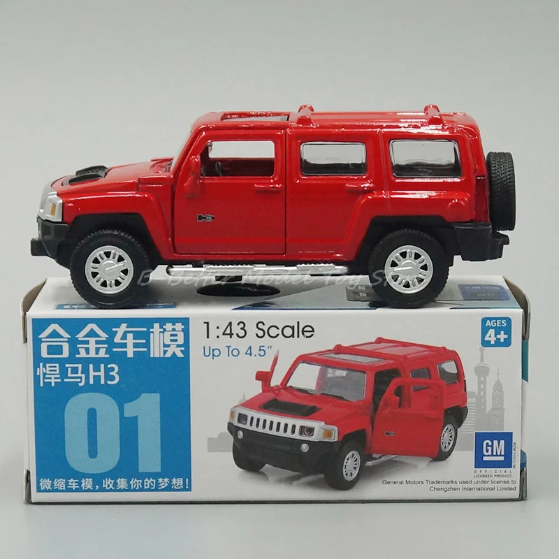 1:43 Diecast لعبة مجسمة F-Hummer H3 SUV التراجع سيارة هدايا الأطفال