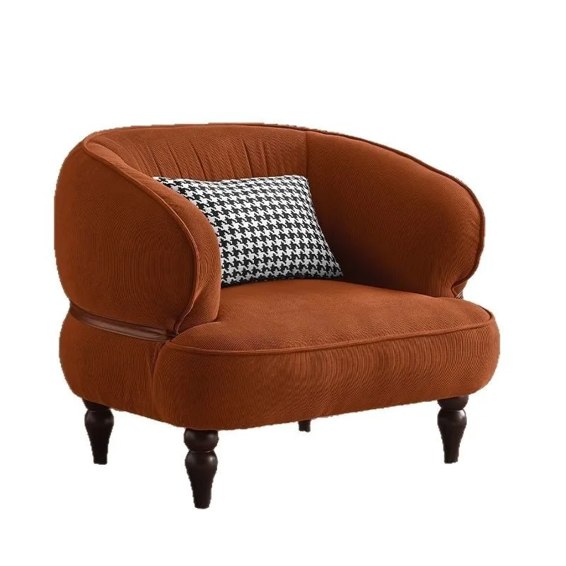 Single sofa chair Household small apartment Living room Bedroom Balcony Leisure reception Corduroy lazy chair