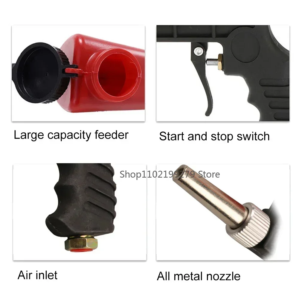 Adjustable Sandblasting Gun 90psi Portable Sand Blaster Sand Blasting Machine Gravity Small Handheld Pneumatic Blasting Gun Tool