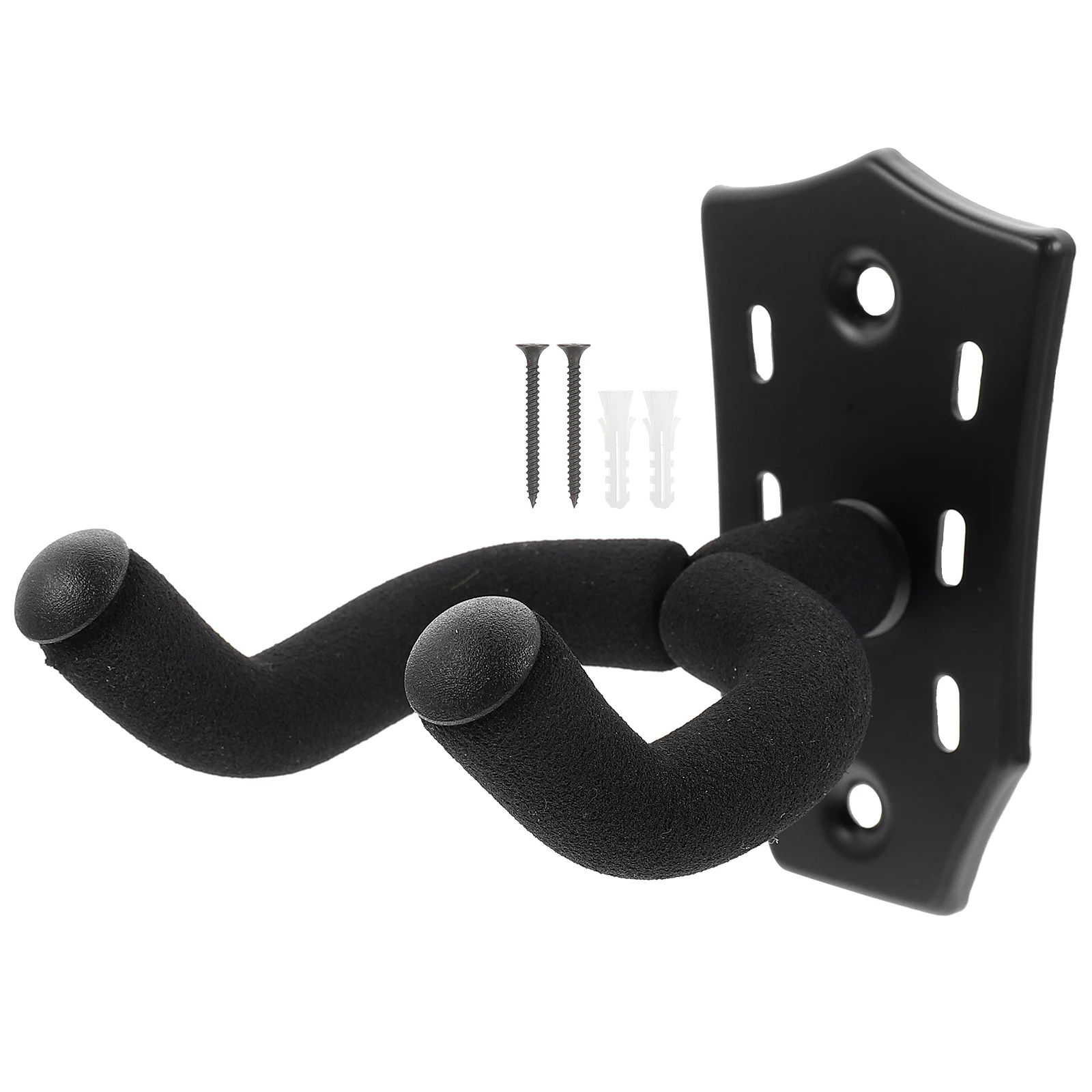 

Guitar Wall Hook Instrument Hanger Rack Black Alloy Sturdy Musical Instrument Hanger Rack Material Easy Install Storage Holder