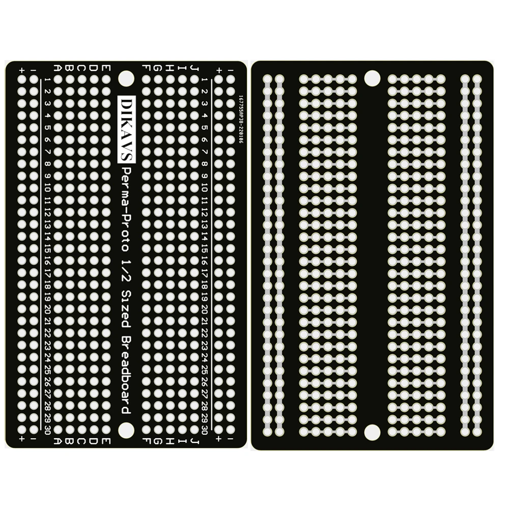 1/2 Sized Double Sided Prototype Pcb Prototype Board Solder-able Breadboard for Arduino (4Pack, Multicolor)