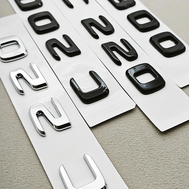 ABS Car Letters C200 C220 C250 C300 Logo Rear Trunk Badge Emblem Sticker For Mercedes Benz C Class W201 W202 W203 W204 W205 view 6