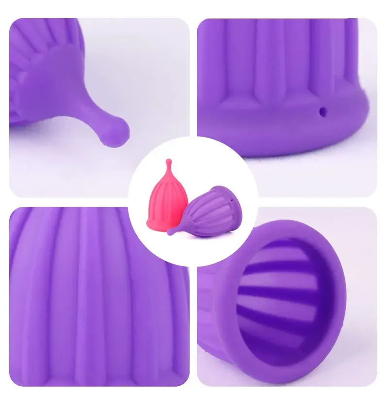 Silicone Booster Menstrual Cup for Women Built-in Monthly Period Cup Catheter During Menstruation Aplicador De Copa Menstrual