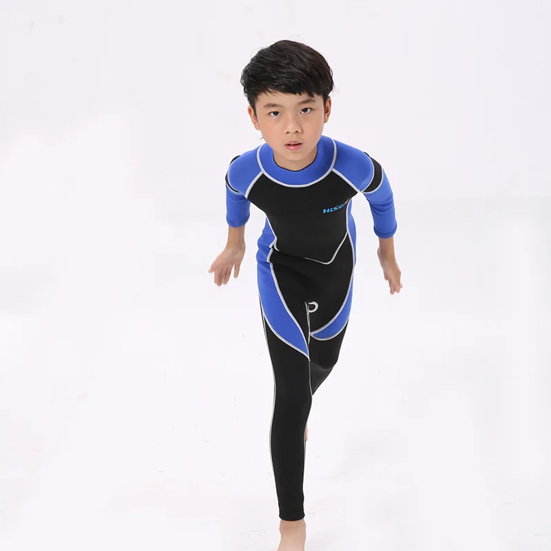 

2.5MM Kids Neoprene Long Sleeve Water Sports Keep Warm Spearfishing Snorkeling Diving Suit Children Scuba Kayaking Swim WetSuit