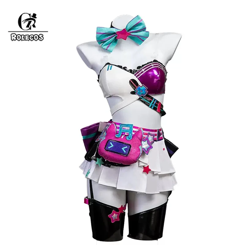 

ROLECOS Bunny Girl Costume Original Design Women Sexy Cosplay Muse Dash Music Parkour Game Bunny Suit Jumpsuits