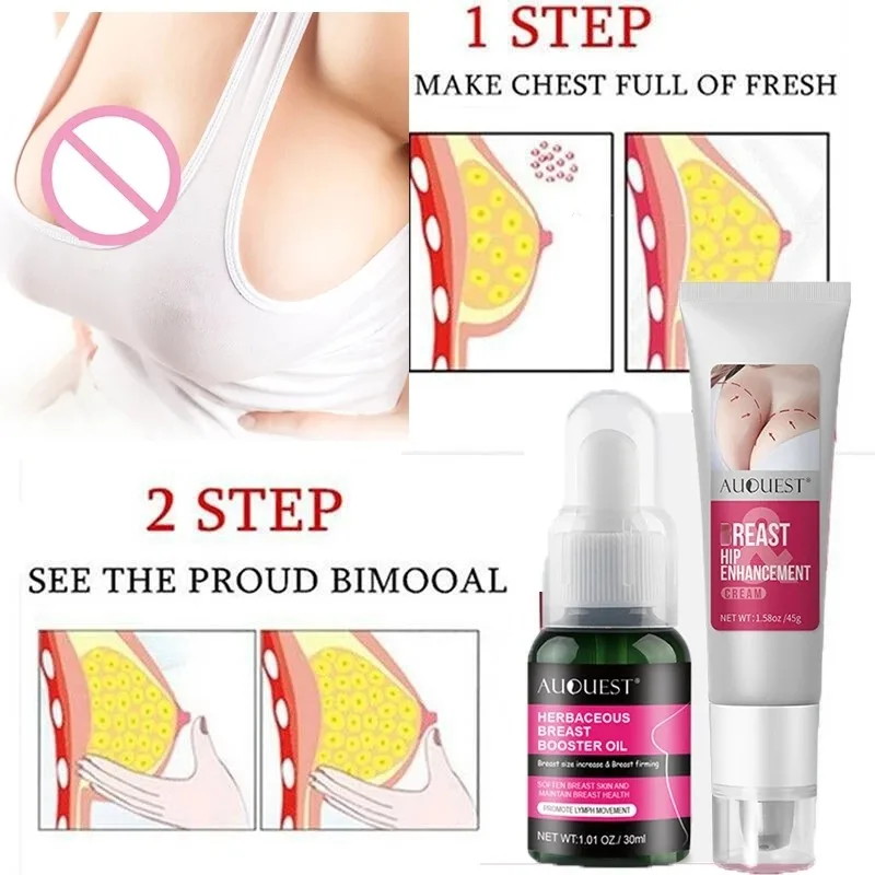 

2PCS Breast Enlargement Cream for Women Lifting Firming Chest Buttock Tightness Butt Enhancement Boobs Hips Growth Body Care