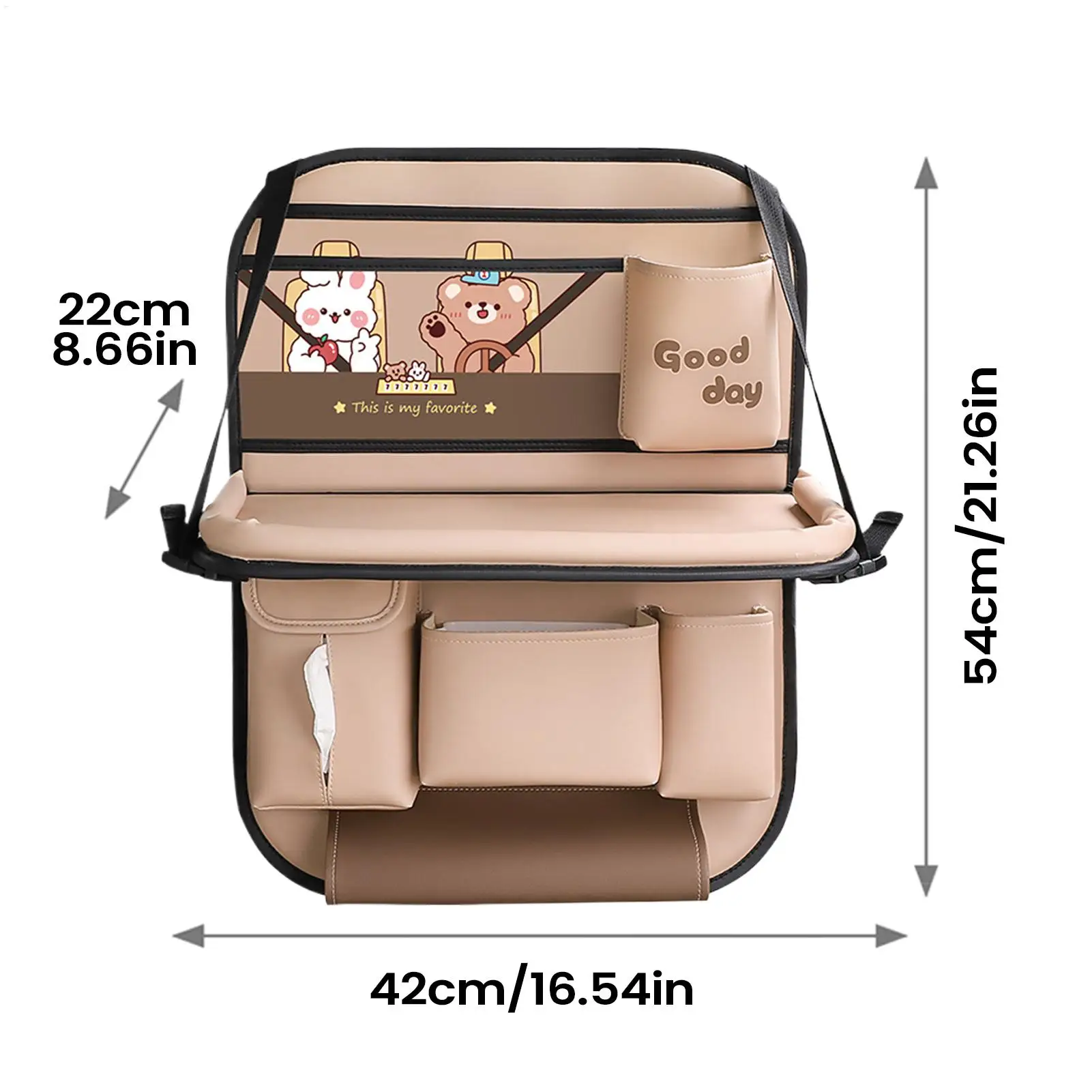 Backseat Car Organizer Multifunctional Foldable Waterproof Holder With Tray Seat Back Organizer For Trunk Travel Road Camping