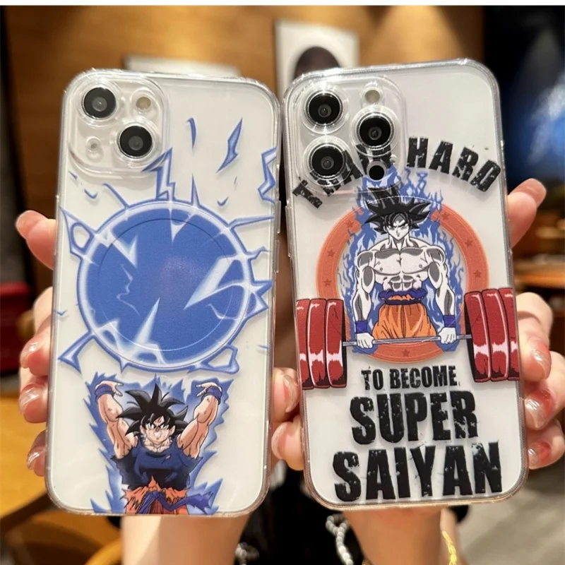 

3D Anime Cute Dragon Ball Vegeta Magsafe Wireless Charge Pgone Case For iPhone 11 12 13 14 15 16 Pro Max 16 Plus Magnetic Cover