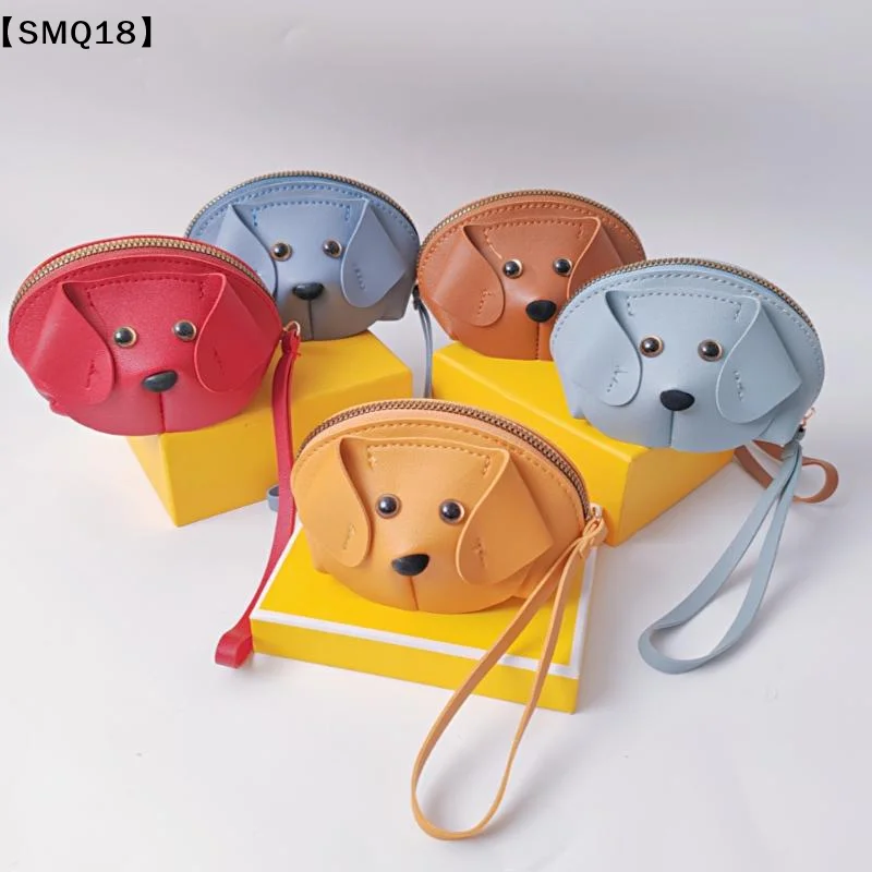 Creative Dog-Style Design PU Leather Mini Size Zipper Coin Purse Storage Coin Purse Backapck Pendant Decoration【SMQ】