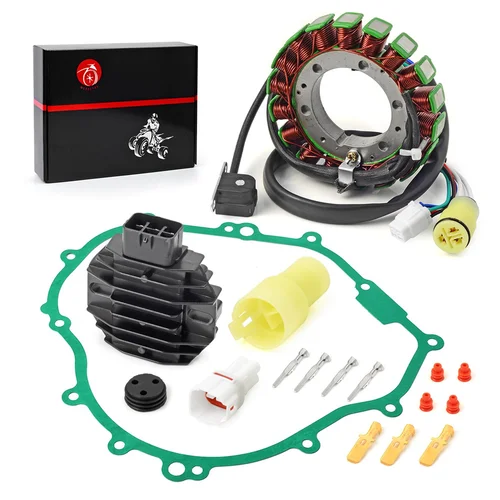 Bobina de estator y rectificador regulador con junta para Yamaha Grizzly 350 2007-2014 Bruin 350 2004-2006 WOLVERINE 350 2006-2009