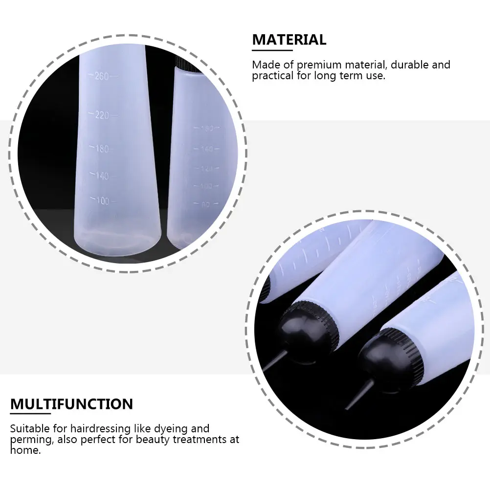 

6 Pcs Dry Cleaning Bottle Hair Color Salon Accessories Lecythus Coloring Bottles Plastic Dye Container Hairdressing Rinse