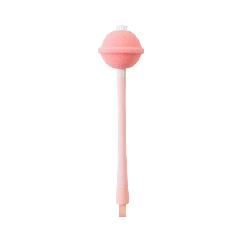 ABFW Sponge Cup Brush Detachable Cleaning Brush Milk Bottle Brush Long Handle Vacuum Cup Cleaning and Washing,Pink