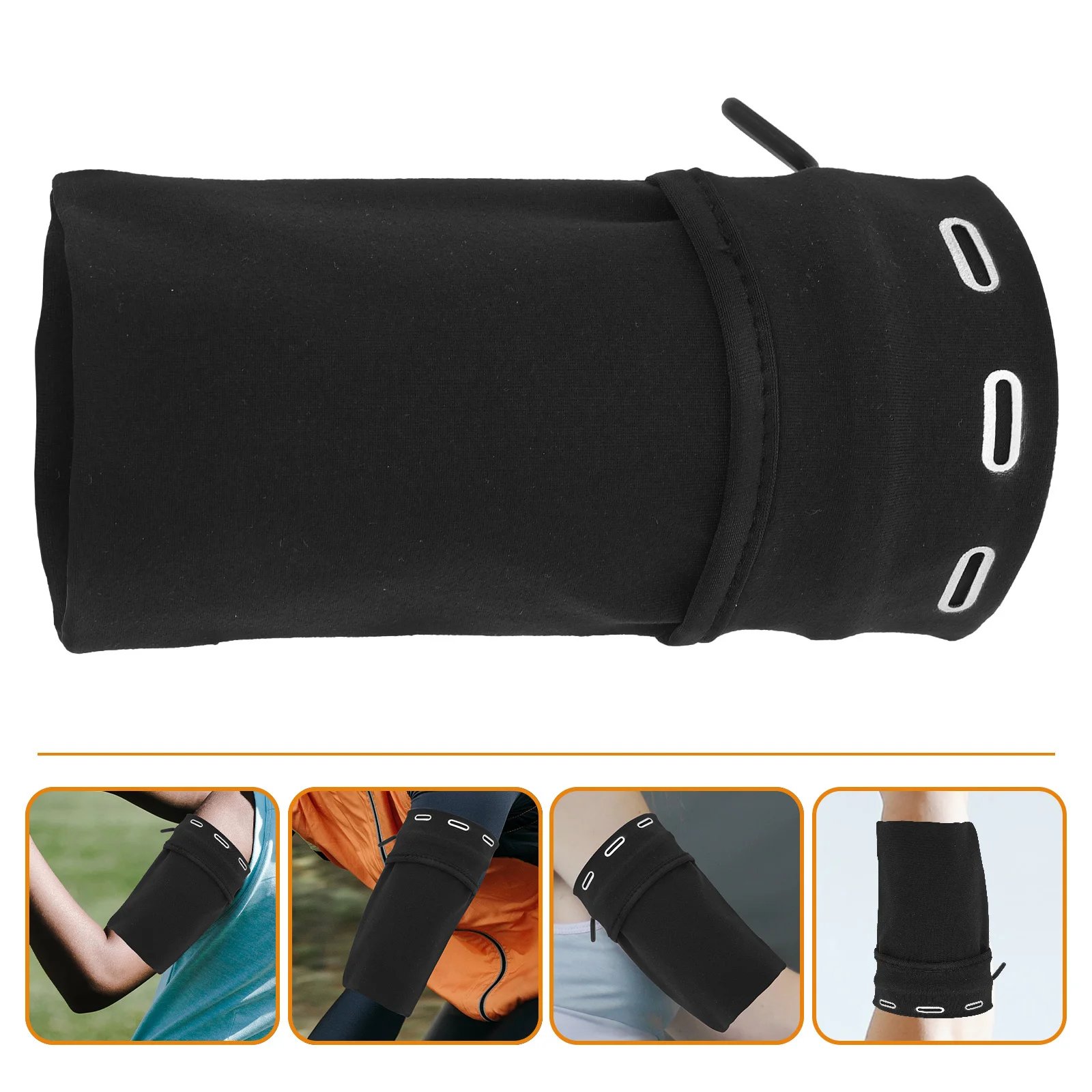 

Universal Phone Armband for Sports Running Flexible Arm Bag with Headphone Port Secure Mobile Holder for Workout Cycling Jogging