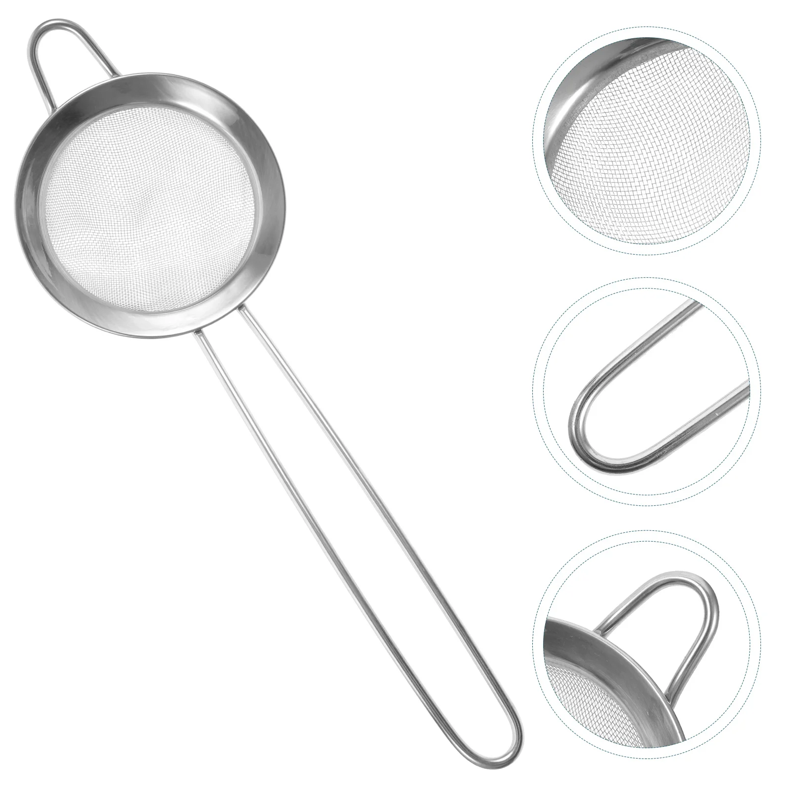 Stainless Steel Flour Sieve Strainer 304 Mesh 18cm High Efficiency Easy Hold Multi function Sifter for Kitchen Home Use