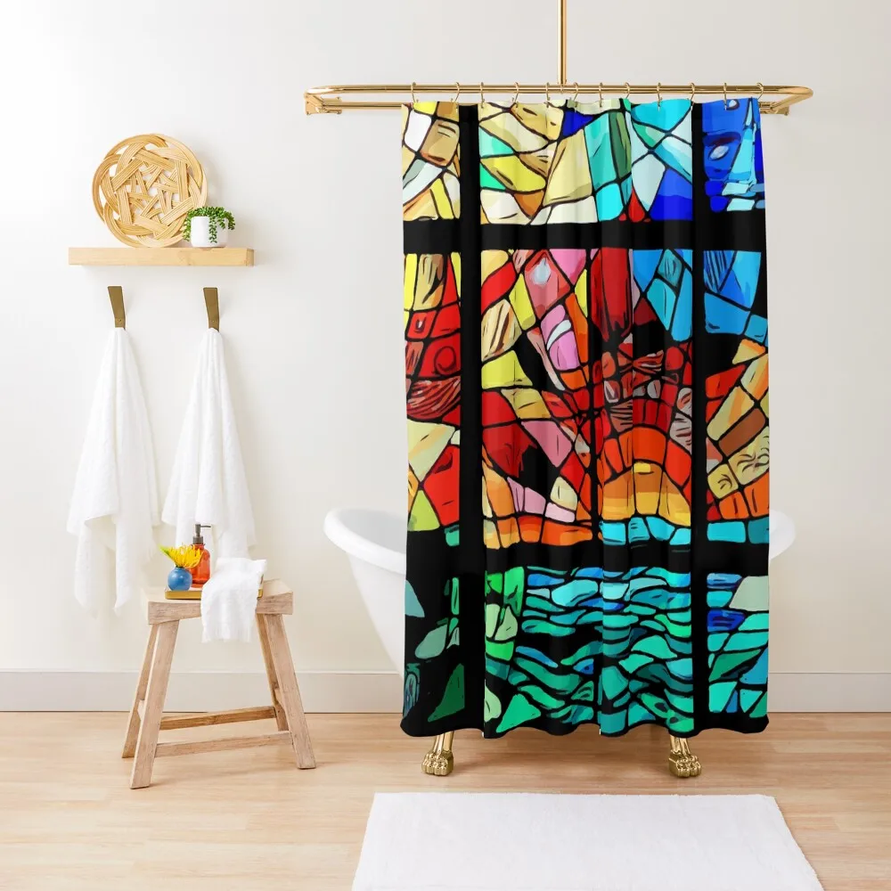 

Hope shines through stained glass window Shower Curtain Bathroom Accessory Waterproof Bathroom Shower Curtain