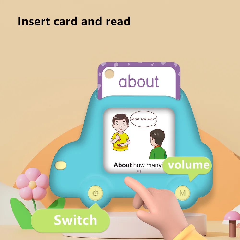 Posso leggere la frase macchina per l'apprendimento dell'inglese flashcard bambini scuola primaria 220 Sight Words Flash card Phonics giocattoli educativi