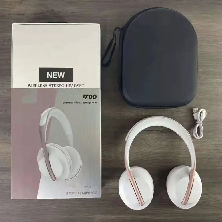 

New QC700 Head mounted Wireless Bluetooth Earphones, Sports Portable, Leather Bag, Heavy Bass Business Earphones
