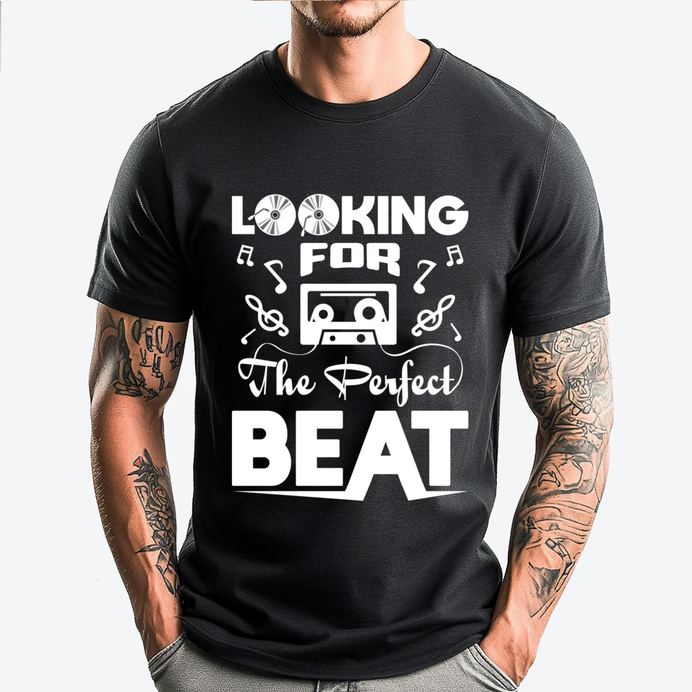 

Looking For The Beat Tape Audio Cassette Graphic T Shirts Men Men's T-Shirts Tops & Tees Valentines Day