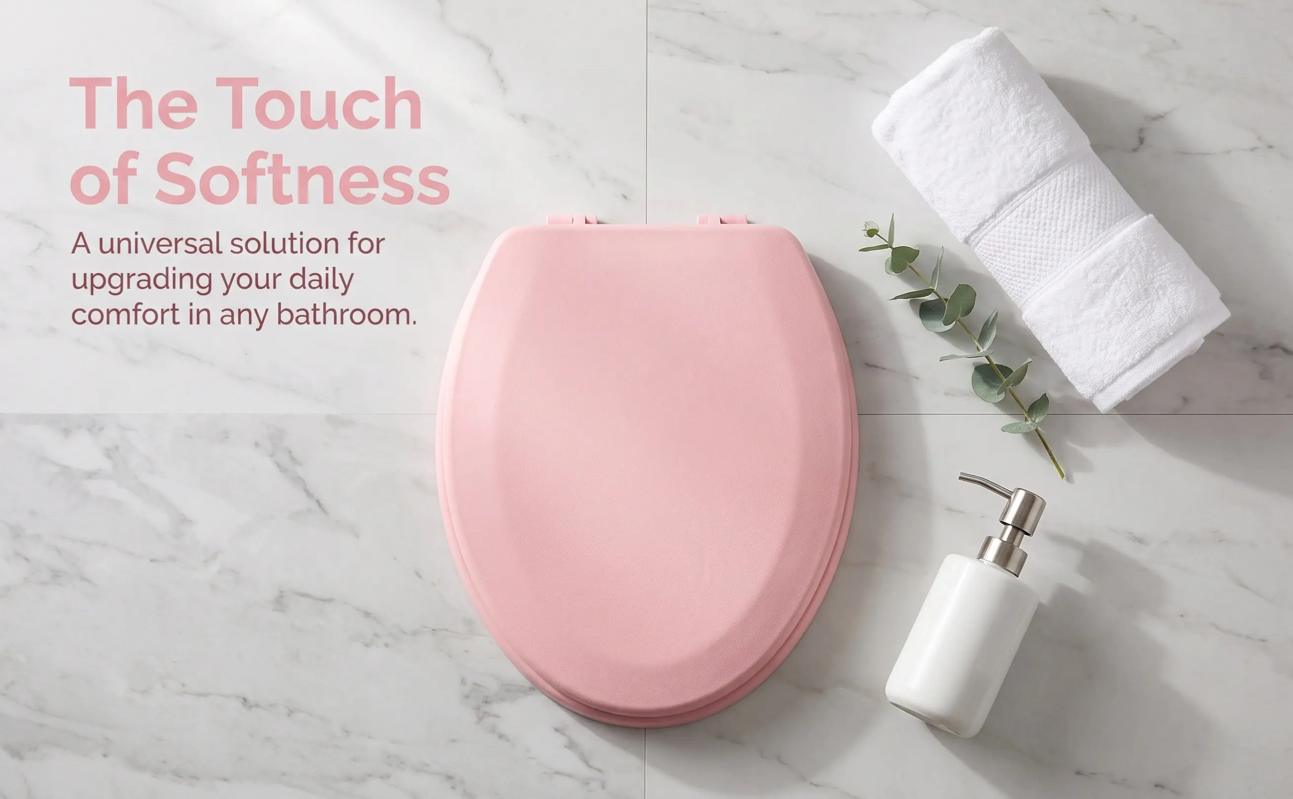 Foam Padded Toilet Seat Cushion Soft Silent Close Cover Universal Fit for Round and V-Shape Bathroom Toilet Seat Upgrade