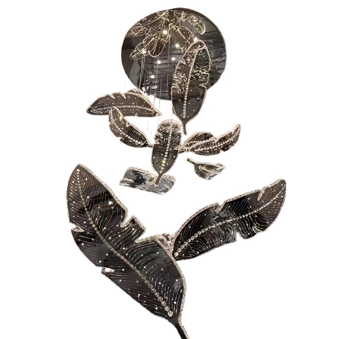 

Хрустальная люстра для гостиной в вилле, современная, простая, для двухуровневого дома, для лестницы