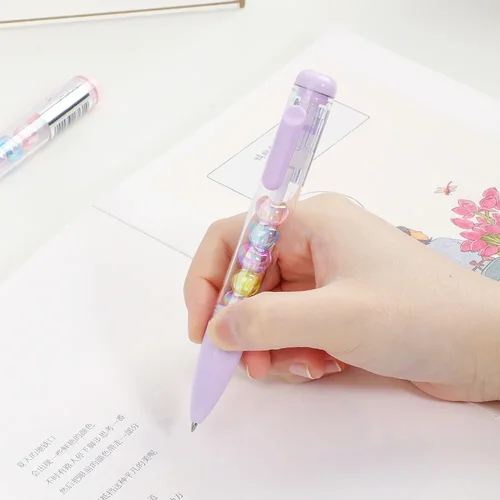 Imagen 2 del producto Bolígrafo de Gel con forma de corazón Kawaii, tinta negra de 0,5mm, herramientas de escritura, bolígrafo para oficina y escuela, papelería japonesa, 1/2 Uds.