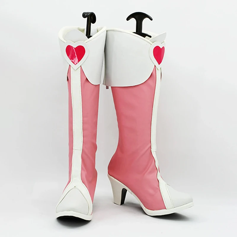 Cure Heart Cosplay Schuhe Ainme PU Leder Rollenspiel Performance Stiefel für Frauen Mädchen