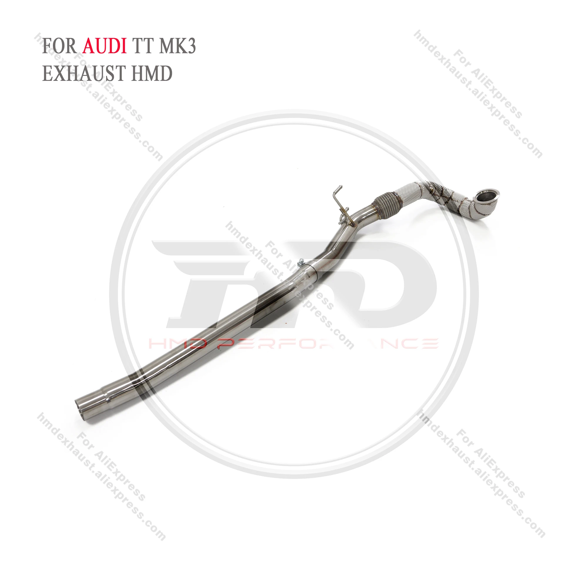 HMD Downpipe for Audi TT MK3 2.0T Exhaust System Stainless Steel High Performance Catalytic Header Car Accessories