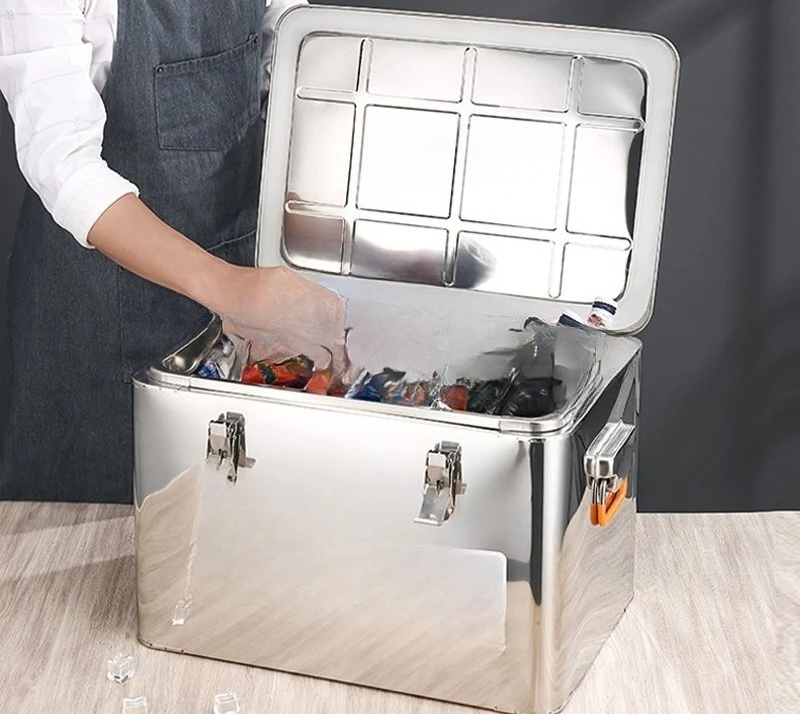 65L stainless steel incubator commercial insulation bucket takeaway distribution box outdoor refrigerated beer box fishing box