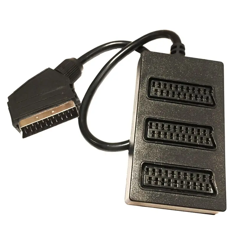 Głowica szczotki 40 cm SCART 1/2 1/3 1/5 Przewód 3-kierunkowy rozdzielacz SCART Przewód do połączenia audio i wideo Standard europejski — zdjęcie produktu 2