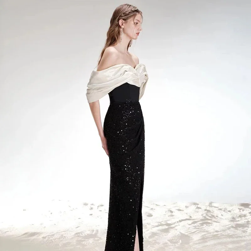 Robe de Soirée Longue et Élégante pour Femme, Tenue de Gala, Bal, Mariage, Événements Spéciaux, 2023