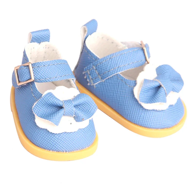 1/6 Carino 5.5 centimetri DELL'UNITÀ di elaborazione Del Cuoio Arco Scarpe Da Bambola Stivali Per 14 "Russo E EXO Doll Mini Scarpe Accessori Per 32-33 Russia FAI DA TE bambola GIOCATTOLO