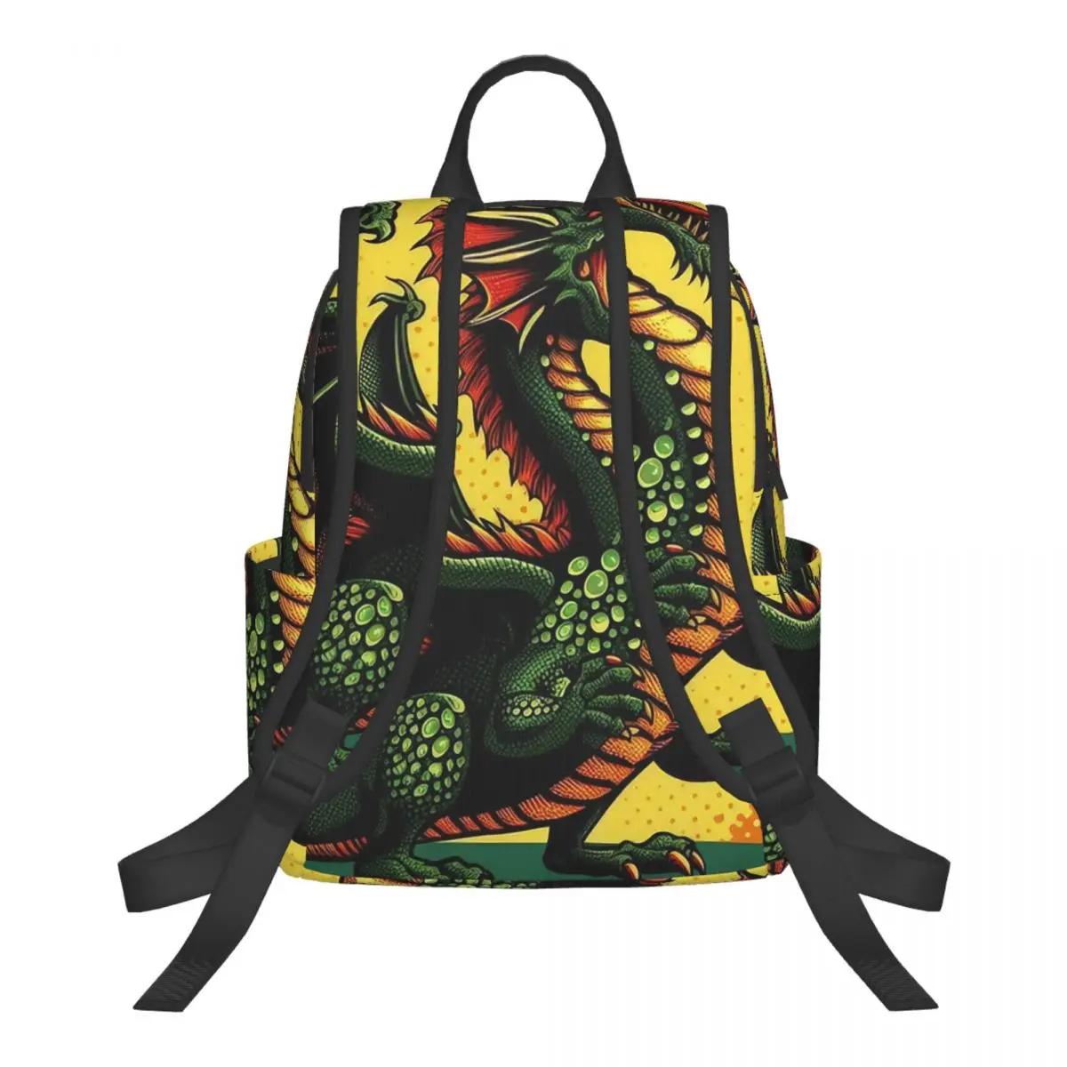 Flame Breathing Dragon Student Backpack School Bag Hiking Travel Daypack for Men Women Bookbag Shoulder Bags