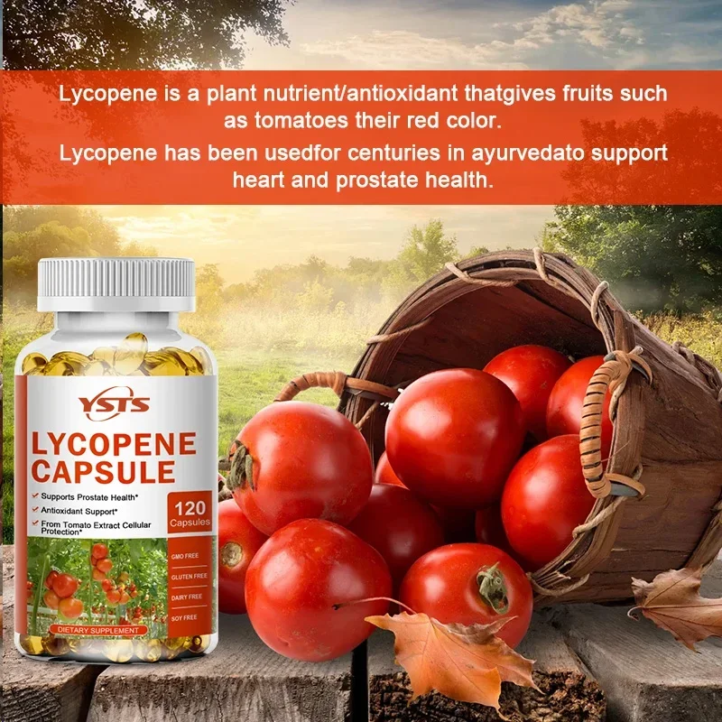 100% Natural Tomato Extract Pure Lycopene - For Prostate, Heart Health, Antioxidant Activity, Immune System, Skin Health