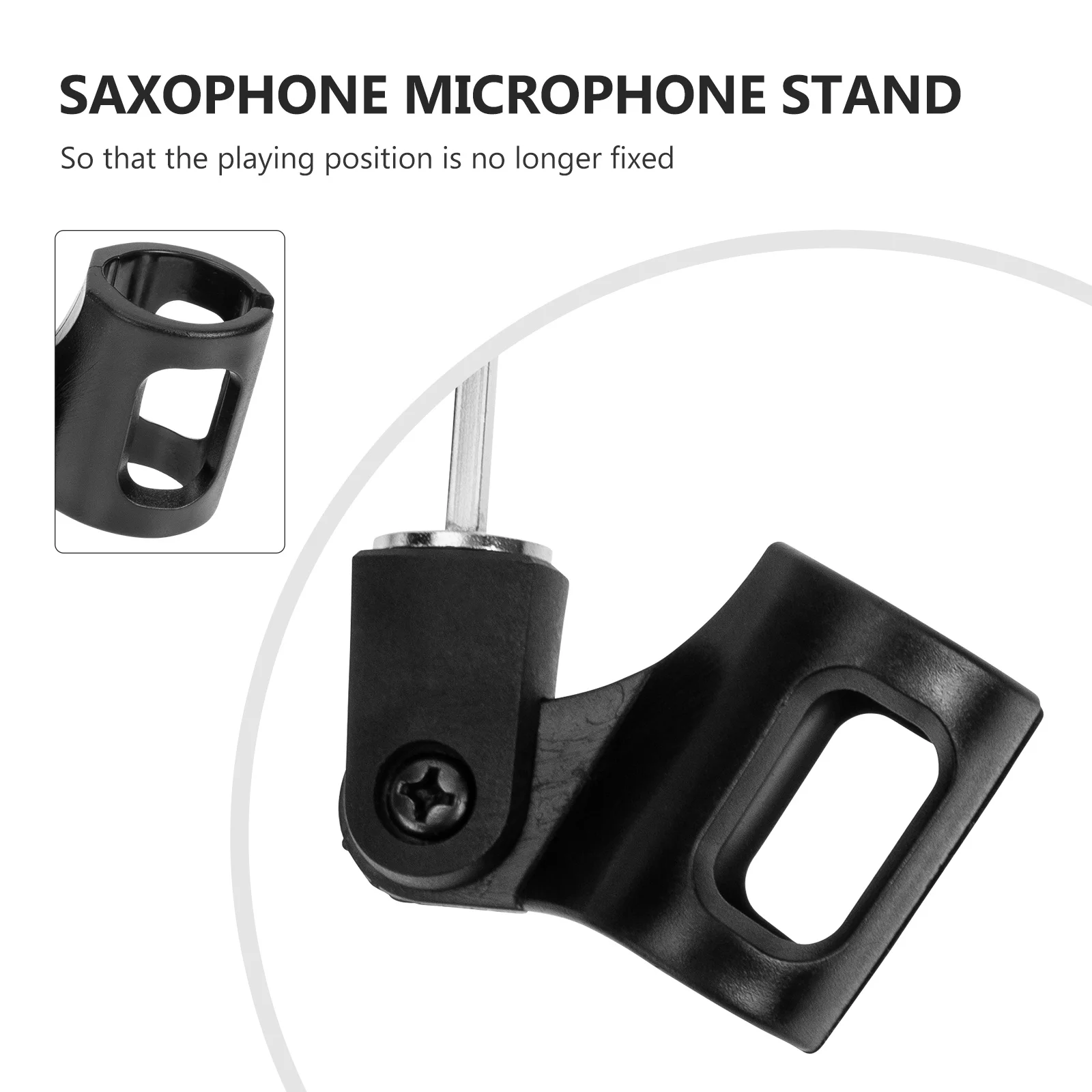 

1Set Sax Microphone Holder Plastic Clip Small Lightweight Mic Stand Clip for Portable Use Microphone Accessory