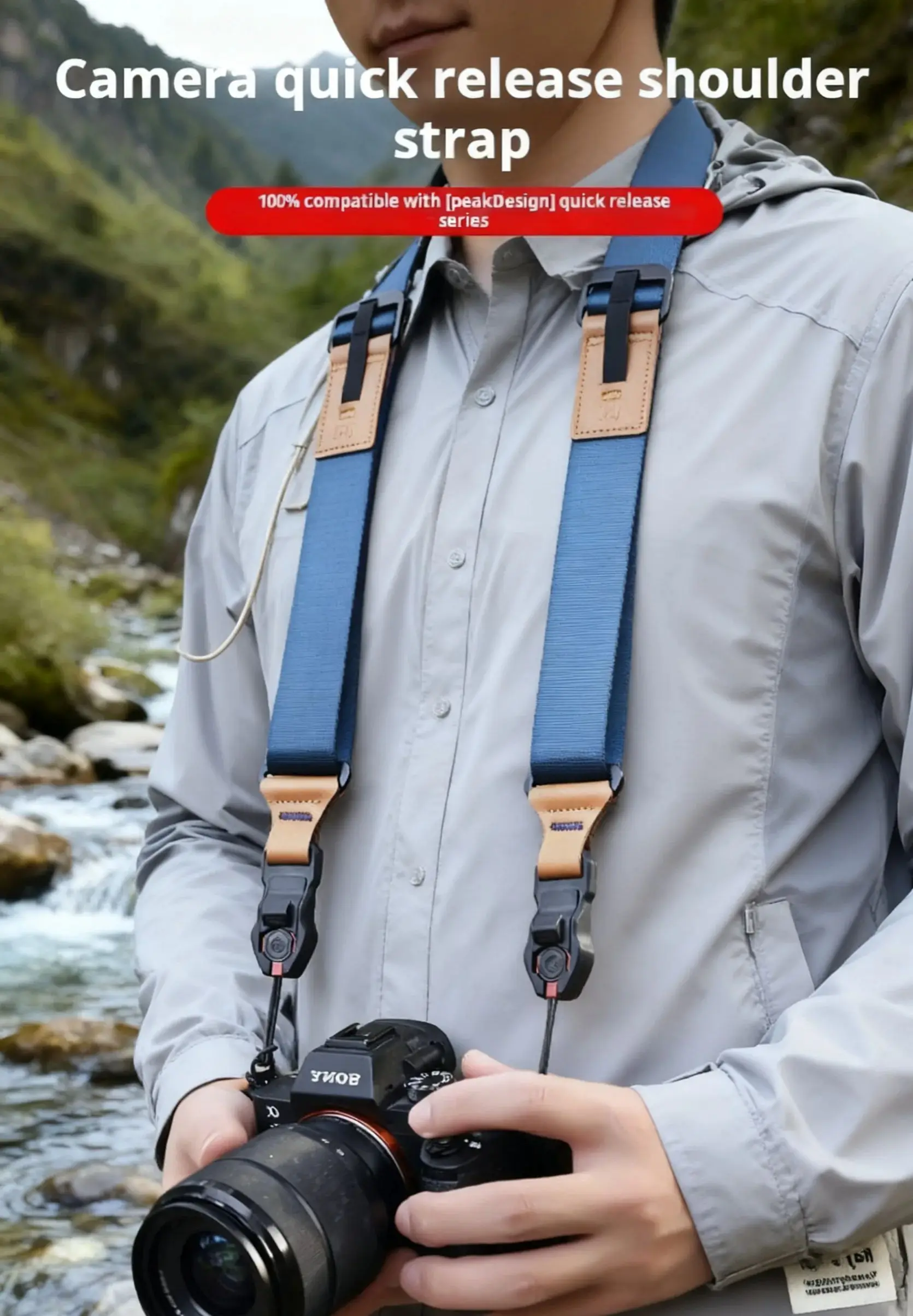 

Camera Strap Suitable for Canon Nikon Fujifilm Sony and Mirrorless Cameras Nylon Shoulder and Neck Strap Compatible With PD