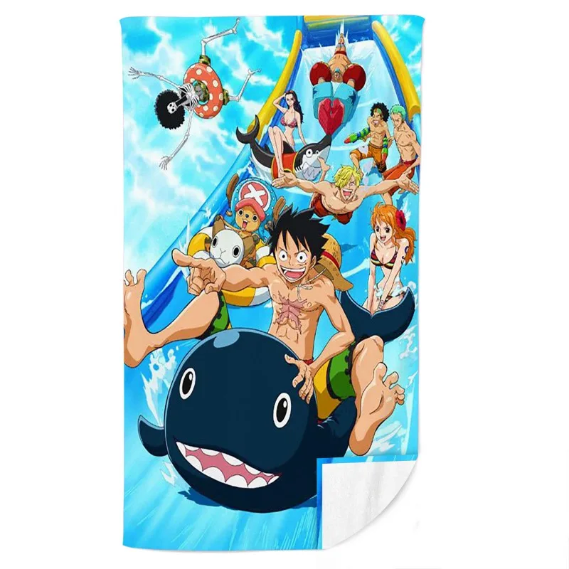 

In Stock Animation One Piece Sunny Ship Luffy Fitness Running Sweat Practical Beach Towel Swimming Bath Towel Anime Model