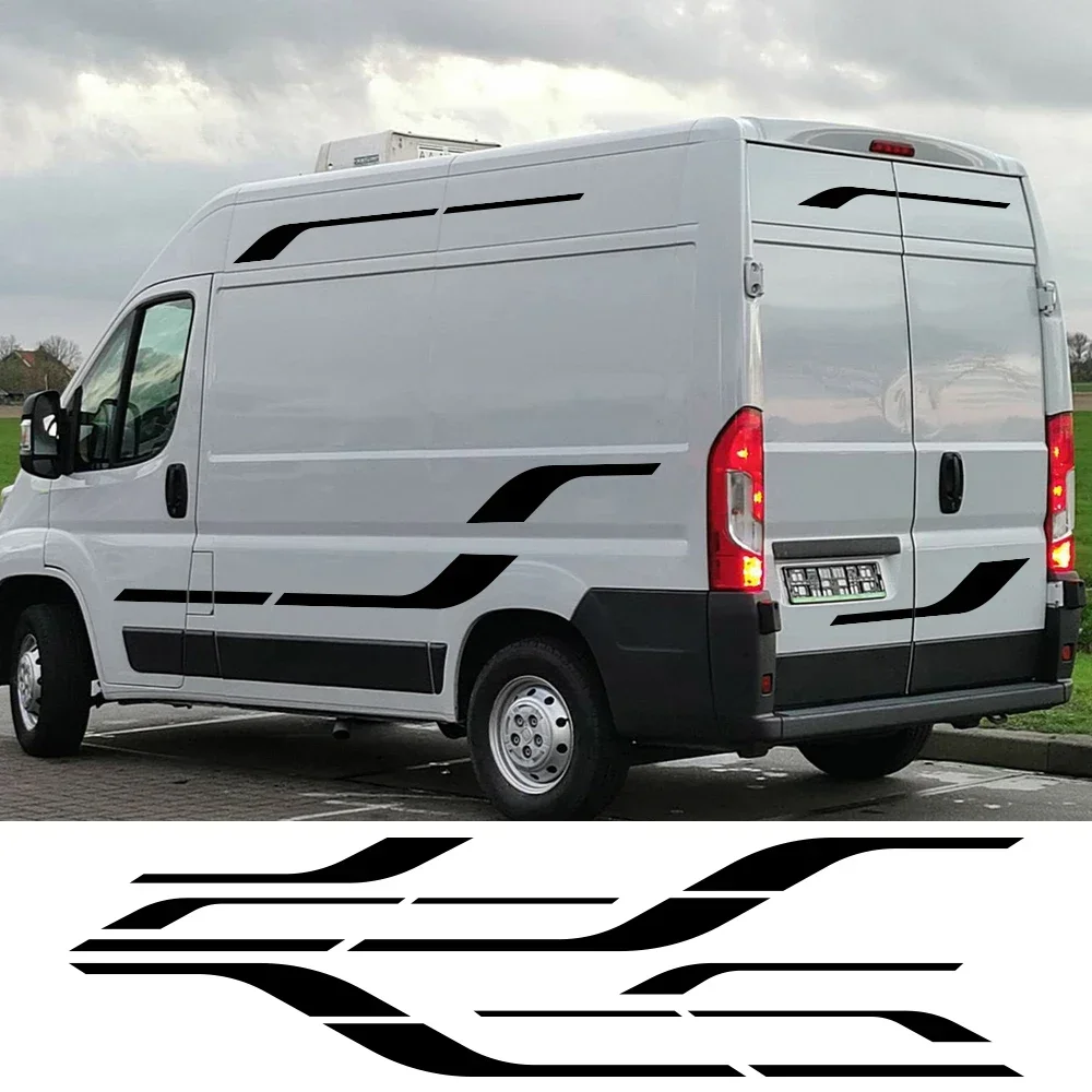 

2PCS Car Body Stickers For FIAT DUCATO L3 L4 (2006-On) Motorhome Camper Van Stripes Decals Auto Tuning Accessories Vinyl Decals