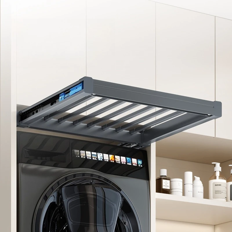 

Retractable washing machine, rebound pull-out hanger, pull-out invisible drying rack above the balcony cabinet