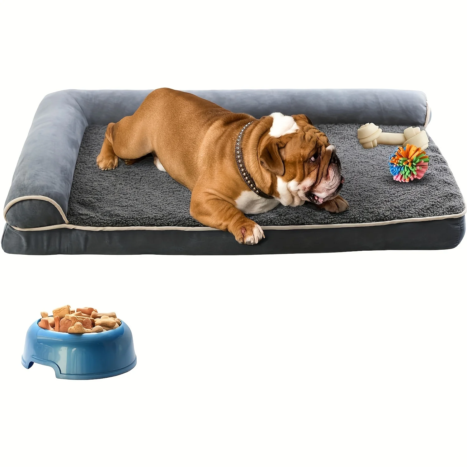 Washable Dog Bed for Medium Size Dogs, Orthopedic Dog Bed, Memory Foam Non-Slip Pet Beds，40.0