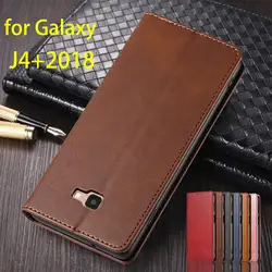 Leather Case for Samsung Galaxy J4 plus 2018 J415F 6.0