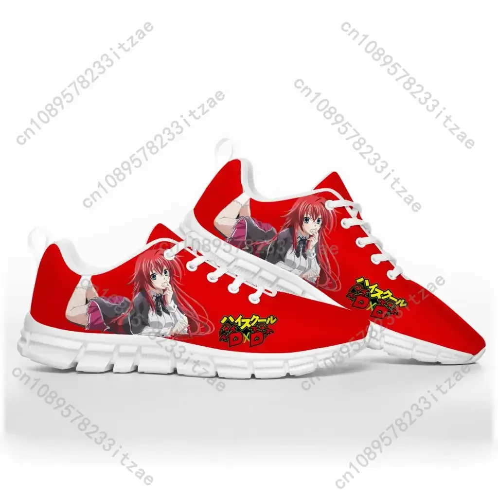 Rias Gremory Anime High School DxD Chaussures de sport pour hommes et femmes, baskets personnalisées pour adolescents et enfants, chaussures de couple de haute qualité