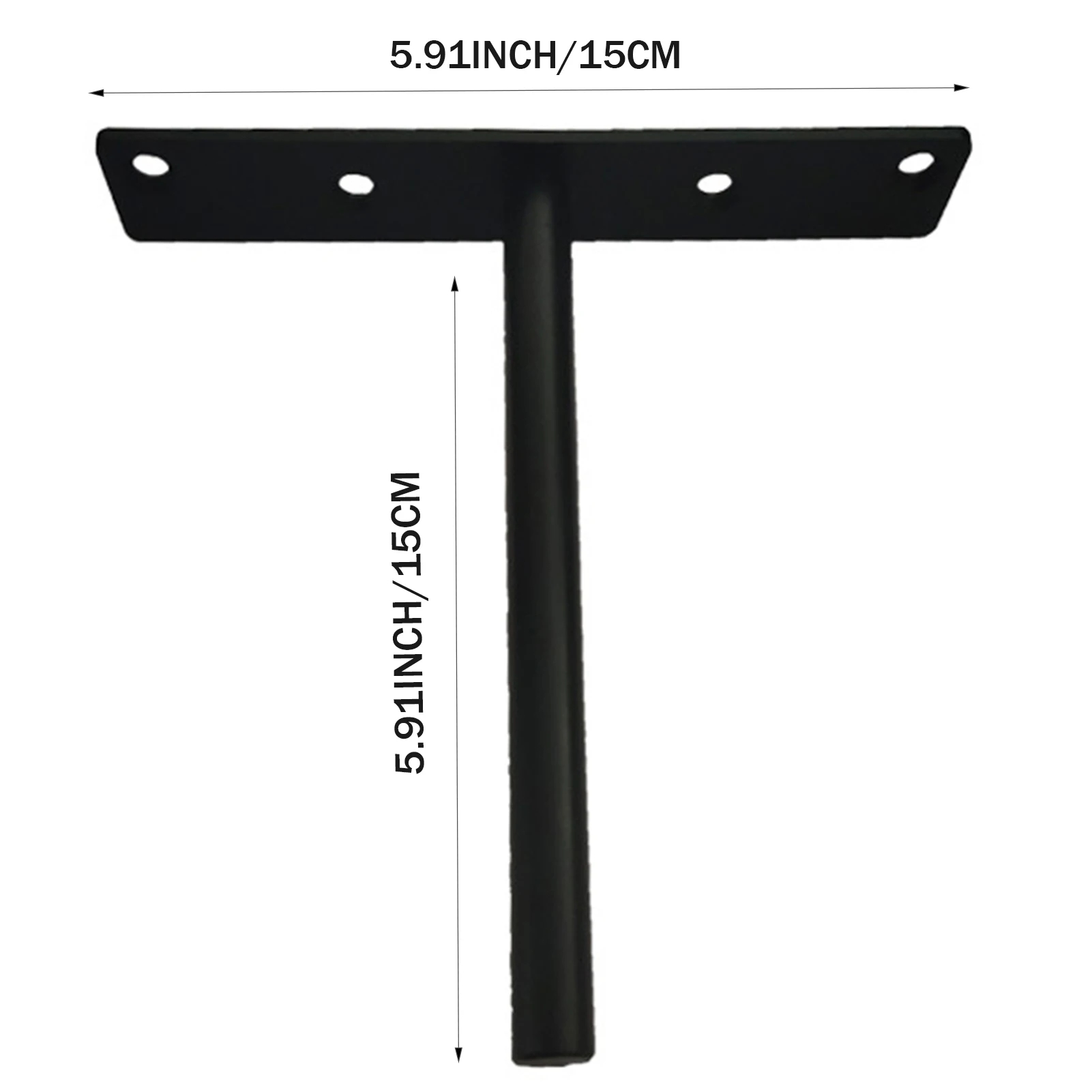 Staffe per mensole nascoste a forma di T da 4 pezzi Supporti per mensole a parete galleggianti Staffa per mensola con piastra di montaggio a vite Staffe metalliche nascoste