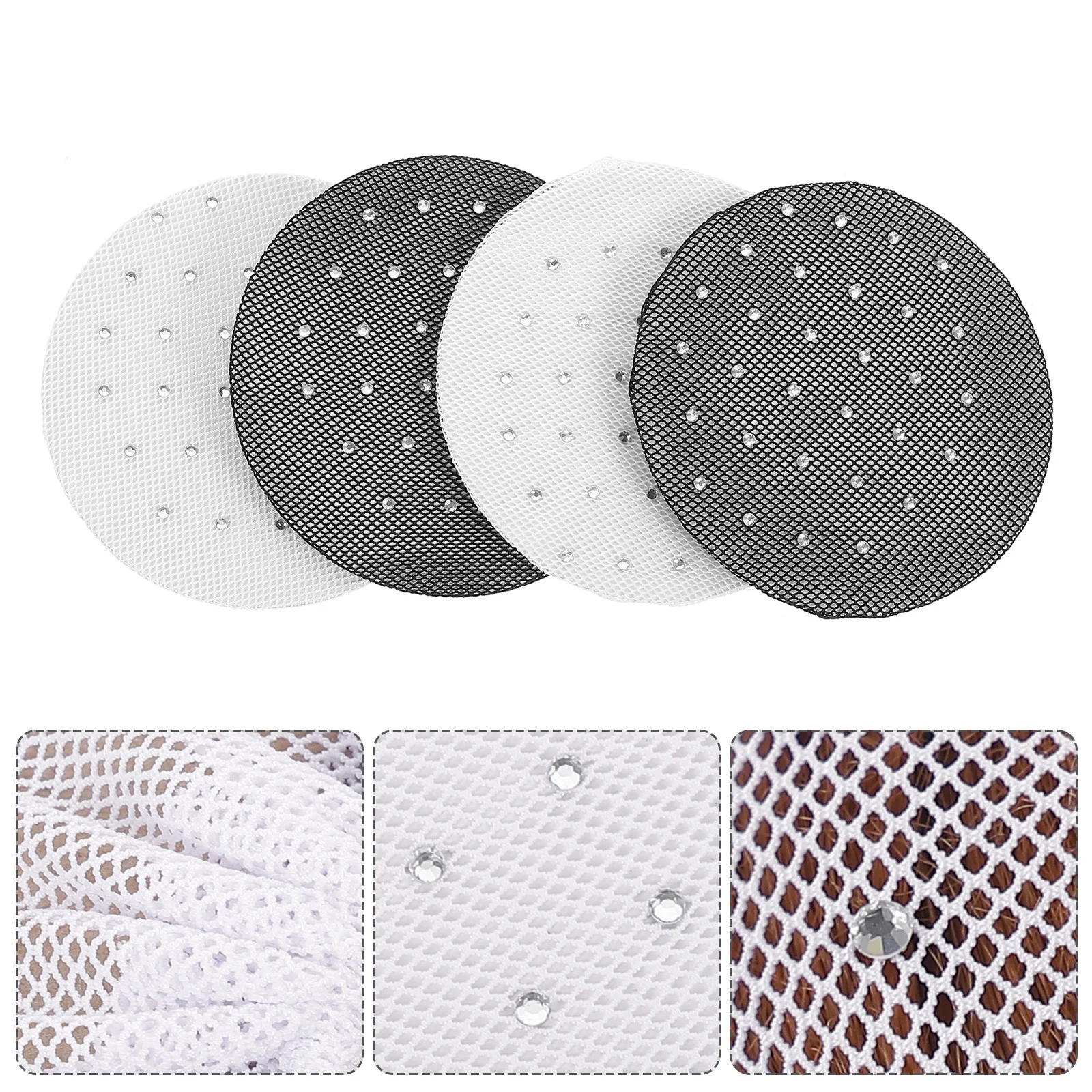 

4Pcs Hair Nets for Buns Elegant Bun Maker Lightweight Breathable Stylish Women Hair Accessories for Bridal Party Garden Wedding