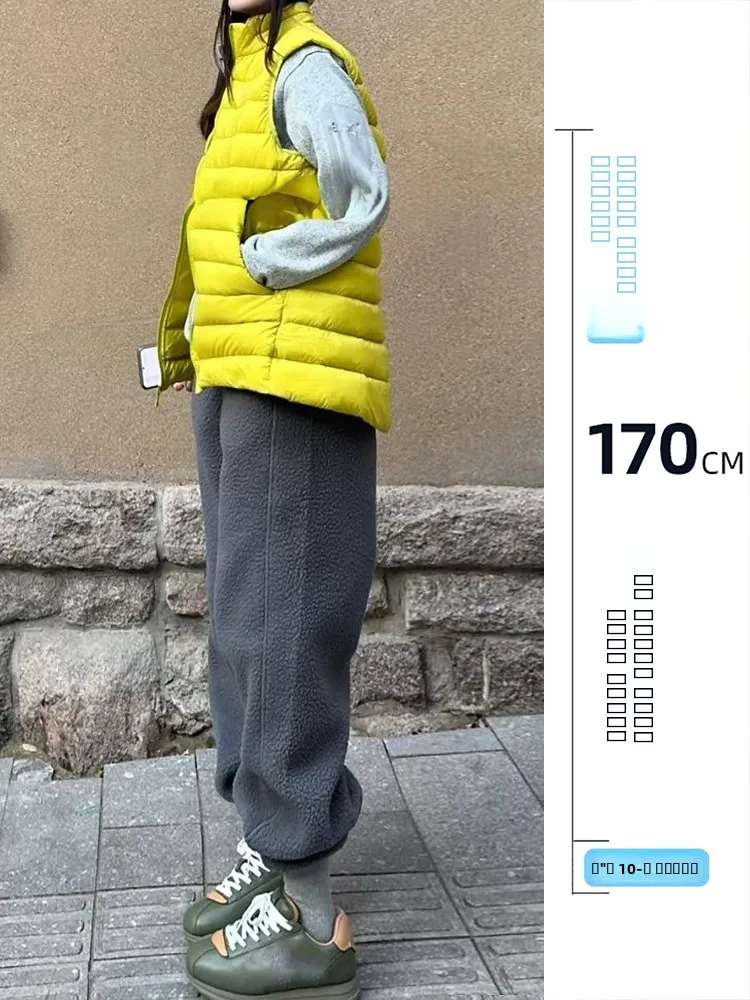 

Женские утепленные брюки с высокой талией, свободные, удобные, теплые, осенне-зимние, прямого кроя, с карманами