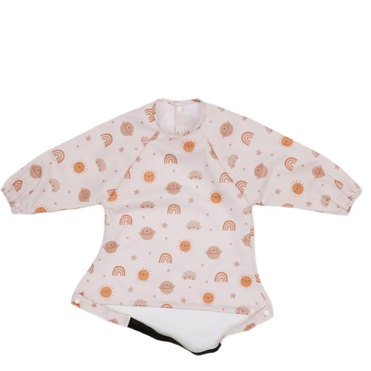 Happyflute Mess Proof Baby Feeding Bibs Long Sleeve Weaning Essential 6 to 36 Months Toddler Bib Waterproof Machine Washable Bib