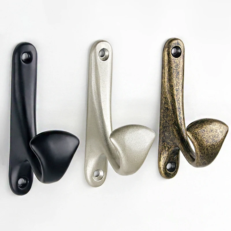 5PCS Thickened Zinc Alloy Clothes Hooks Wall Hooks Bathroom Towel Hooks Bedroom Robe Hooks Household Coat Hooks Hook Accessories