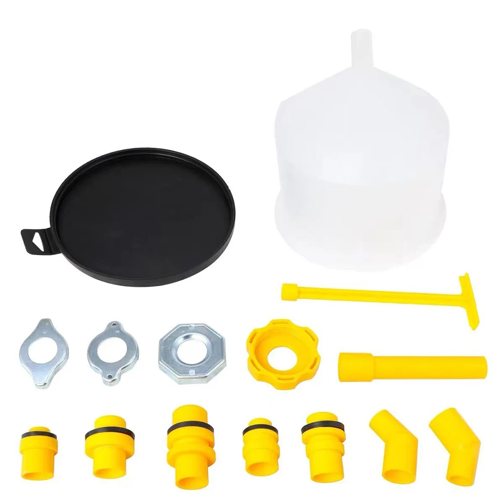 Universal Car Engine Radiator Coolant Vacuum Filler Funnel with Interchangeable Nozzles Antifreeze Refill Tool