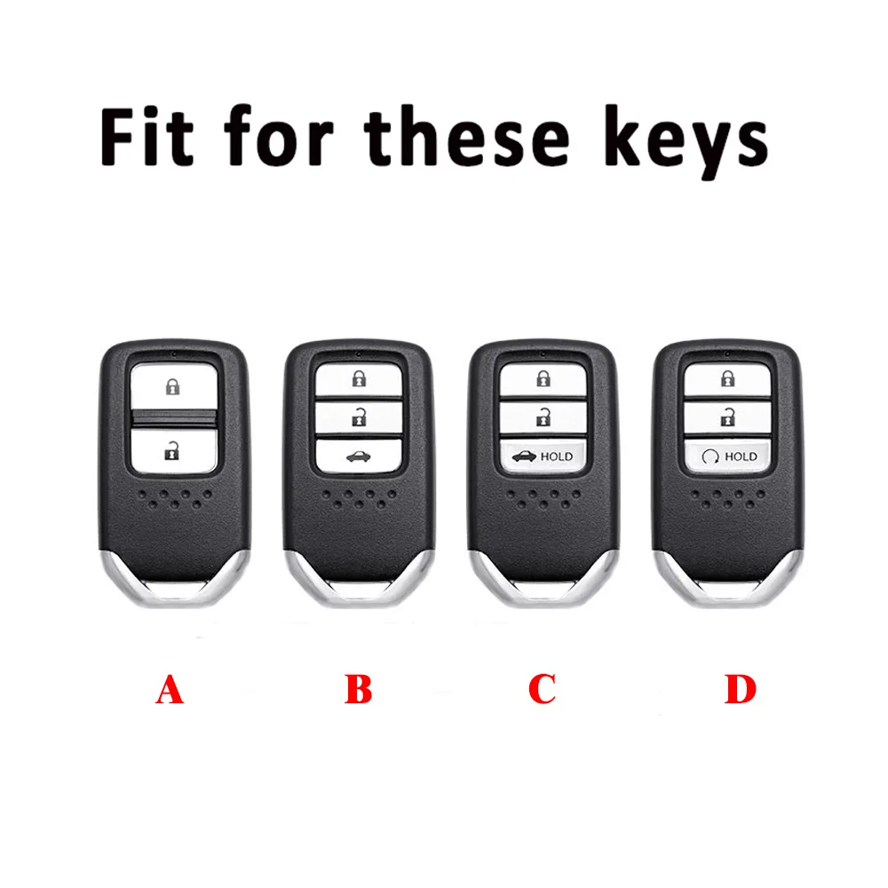 2 3 Button ABS Car Remote Key Case Cover Shell For Honda Fit GP5 Shuttle Gp8 JADE VEZEL City Civic Jazz BRV Accessories Keychain